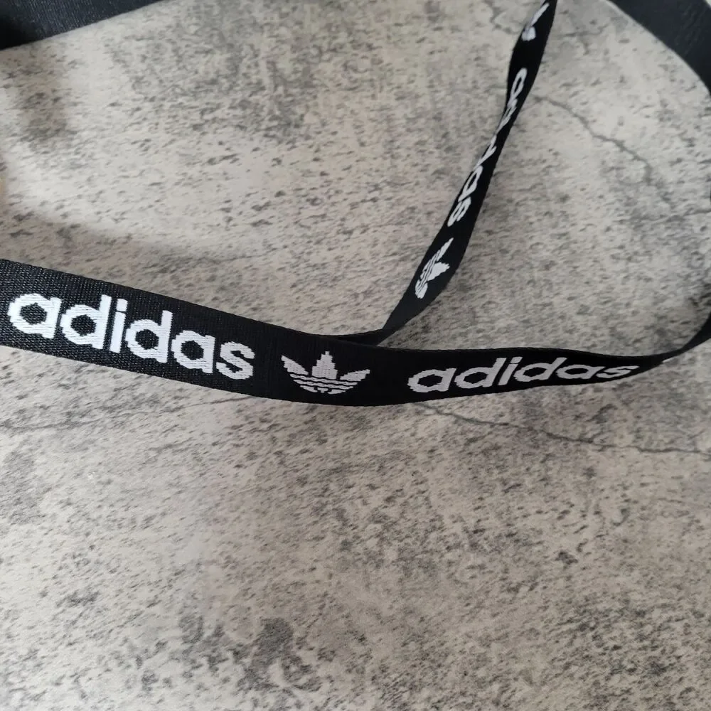 Adidas Originals Black Linear Core Festival Crossbody Bag One Size